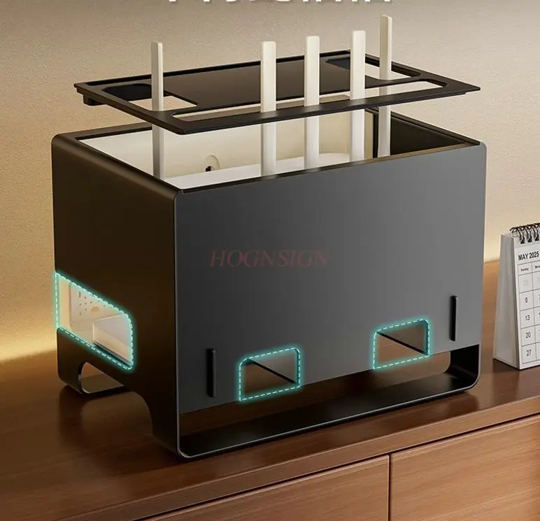 1pcs Router storage box, TV set-top box, hidden storage rack, wireless optical modem socket, broadband sorting