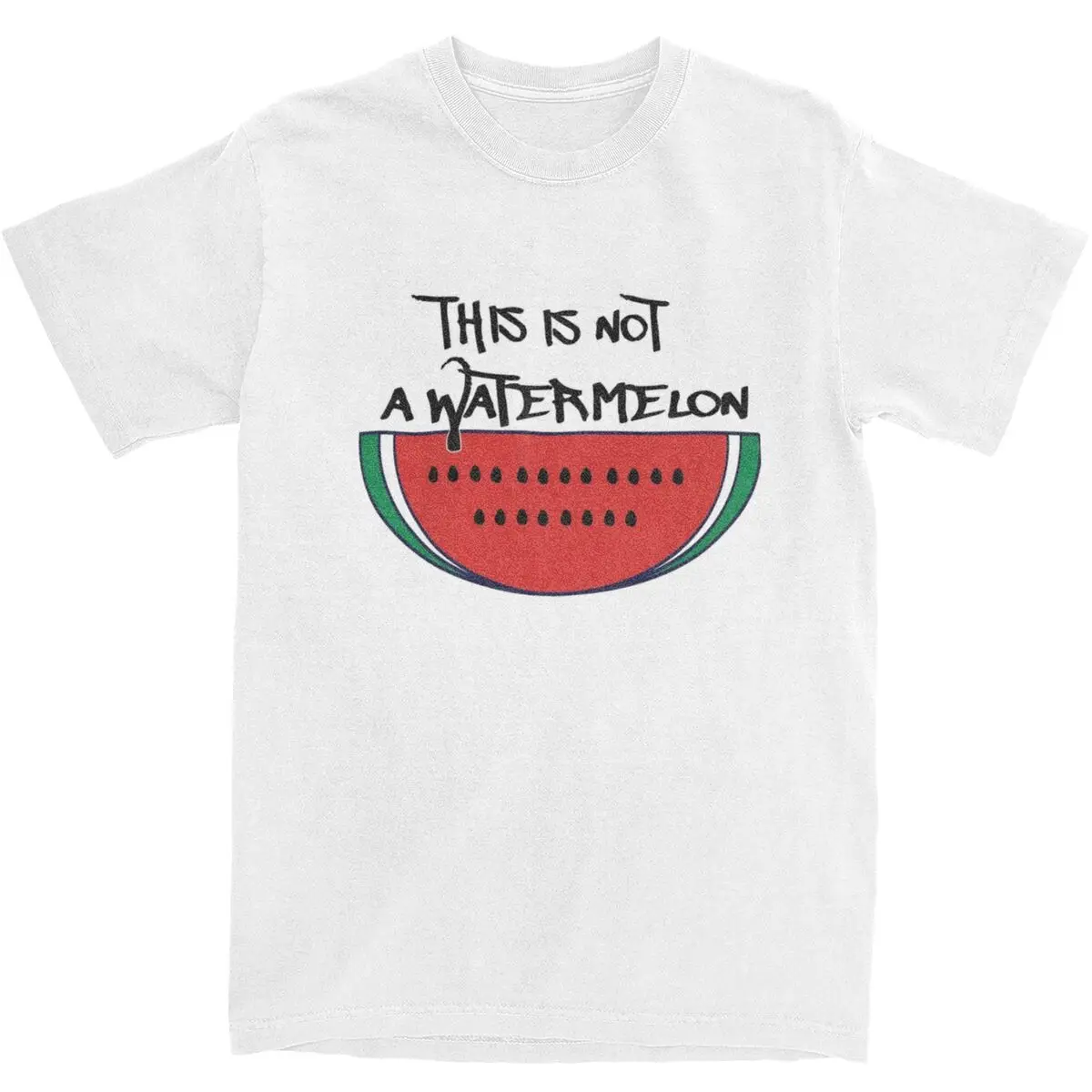 Men Women's T-Shirt This Is Not A Watermelon T-Shirts Hipster Fashion Beach Tees Vintage Pattern 100% Cotton Clothing Gift Idea