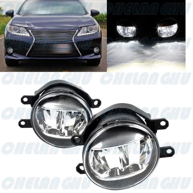 

For Lexus ES300h ES350 GS350 GS450h LX570 2014 2015 Car accessories 1 Pair Front Bumper LED Fog Lights Lamp