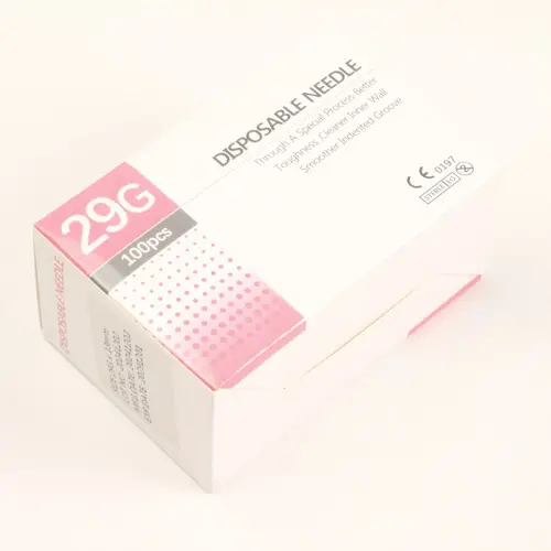 Imagen 2 del producto 100 uds/500 uds/1000 Uds aguja pequeña indolora 29G 13MM agujas de perforación de tatuaje indoloras Micro agujas hipodermicas herramientas para párpados