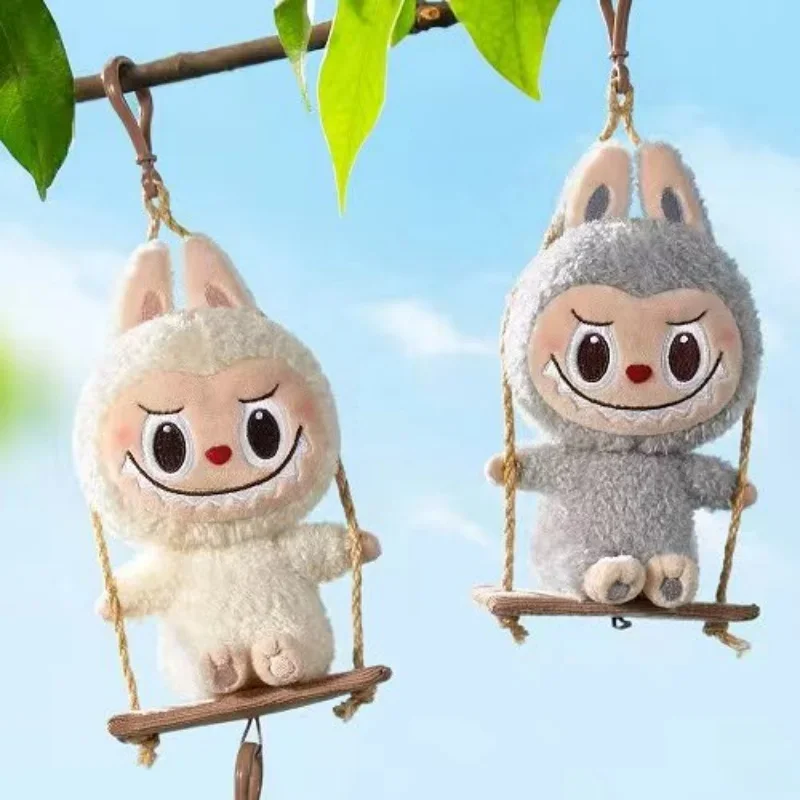 Authentic Blind Box Labubu Woodworking Workshop Series Swing Plush Pendants Desktop Ornaments Collectible Blind Box Toy Gifts