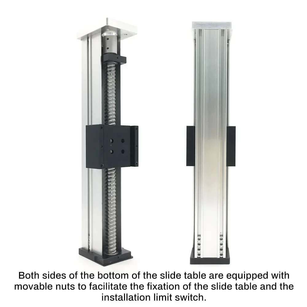 CNC Fully Enclosed Sliding Table Dust Cover  Linear Guide Rail Stage Electric/Manual Mobile Module 40mm Width XYZ Axis Slide