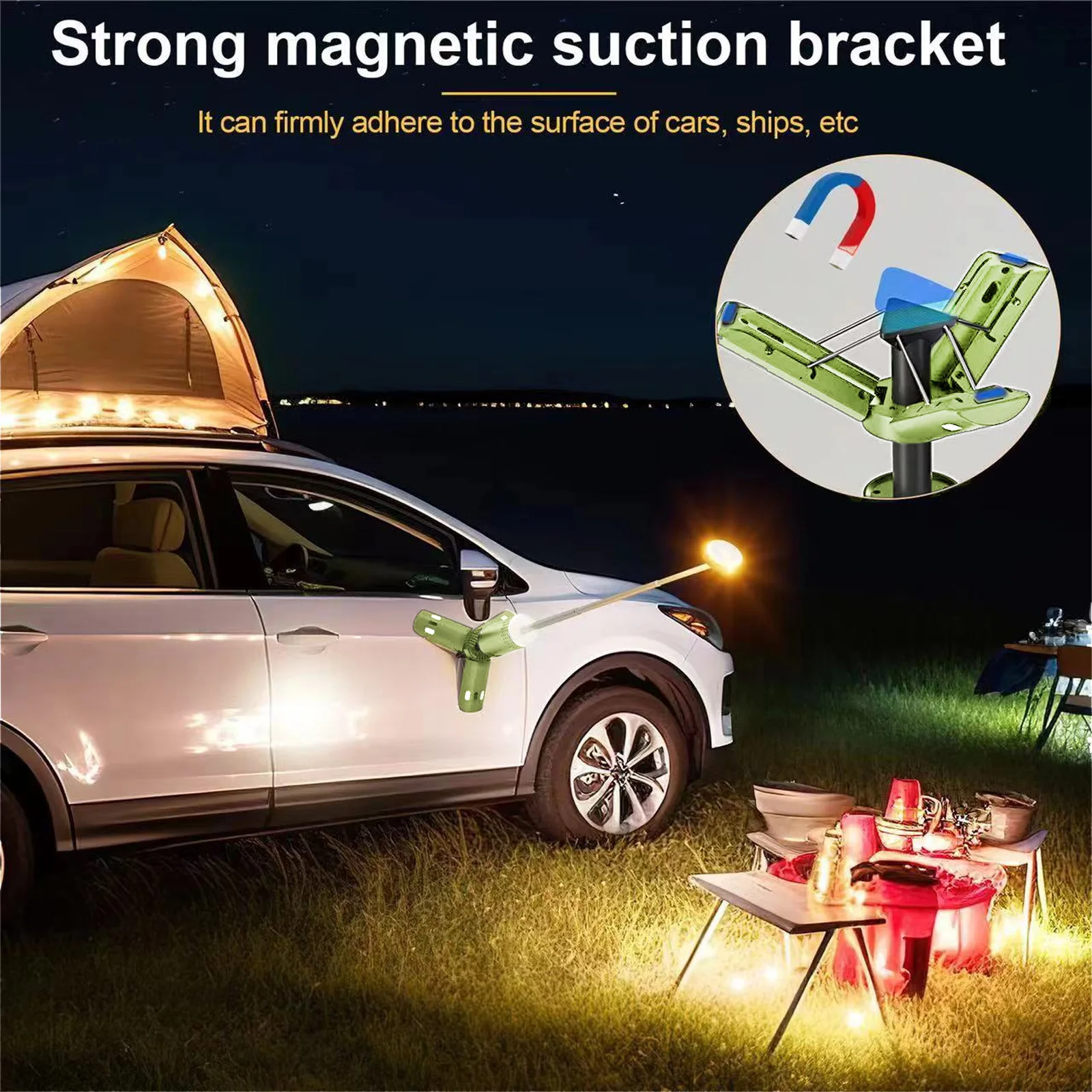 Telescopic Lantern 10000mAh Magnet Tripod Base Lightweight LED Adventure Hiking Fishing Tents Campsite Ambiance Camping Light