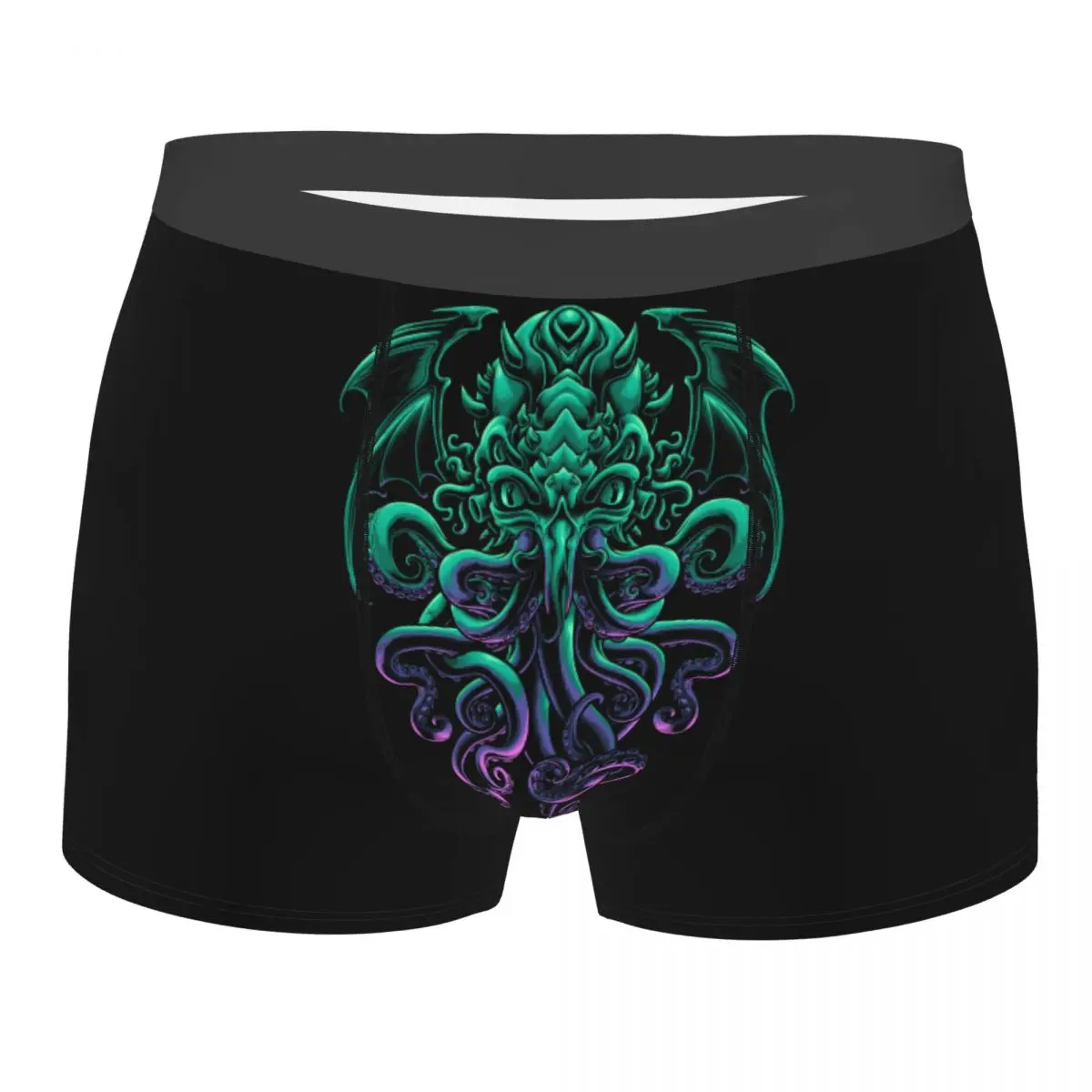 Custom Novelty Cool H.P. Lovecraft Cthulhu Boxers Shorts Panties Men's Underpants Stretch The Old God of R'lyeh Briefs Underwear