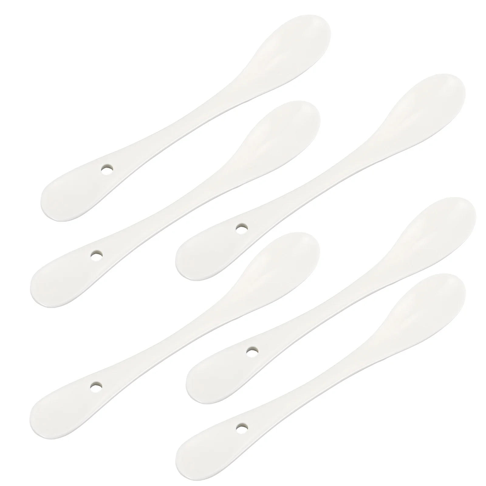 

6Pcs Ceramic Coffee Stirring Spoons Strong Set for Dessert Cake Ice Cream Household Supplies Dessert Cake Spoons