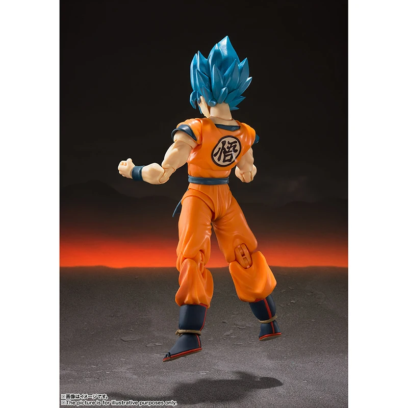 100% Original Bandai S.H.Figuarts Shf Super Saiyan God Super Saiyan Son Goku Super Blue Dragon Ball Super Broly Genuine In Stock view 5