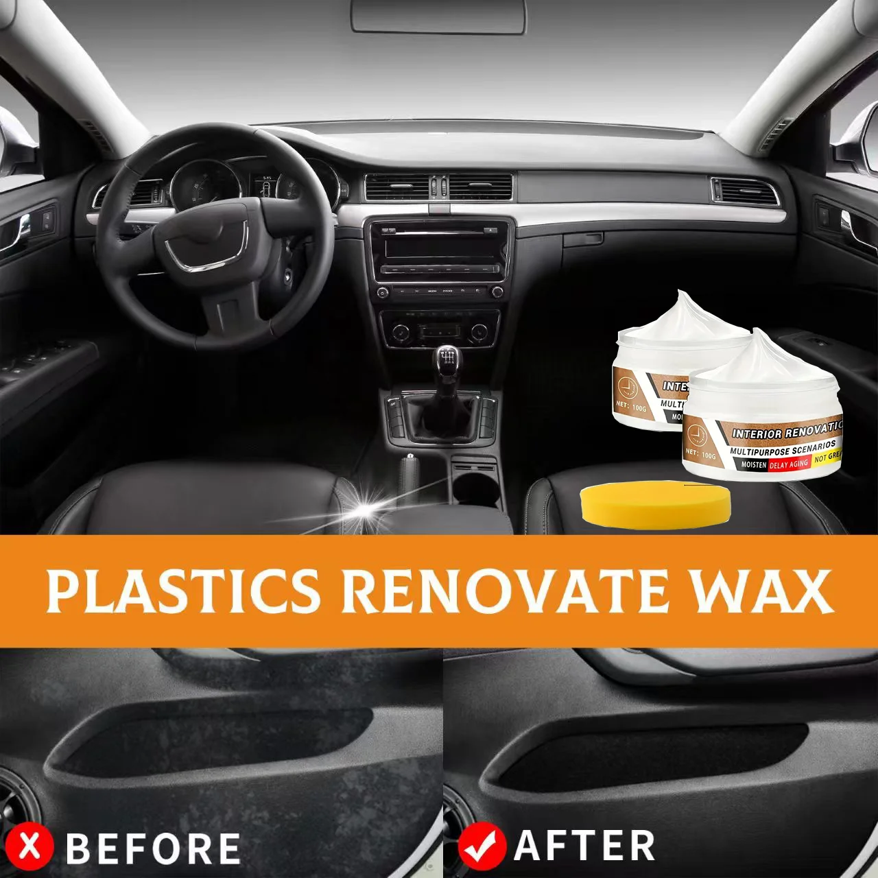 

Многоцелевой крем для ухода за автомобилем — восстановитель искусственной кожи и пластика для сидений, приборной панели и обновления шин