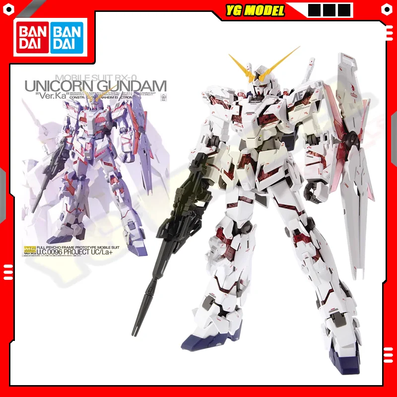 

BANDAI Unicorn Gundam Ver.Ka MG 1/100 RX-0 Edition Standard Model Kit Assembly Strike Freedom Unicorn Action Figures Original