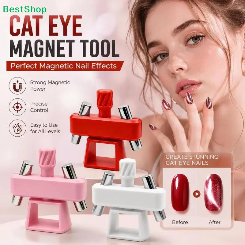 ♩Adjustable Glass Bead Cat Eye Nail Magnet Tool Perfect Cat Eye Effect For Salon Home Use Beginner's Magic Tool