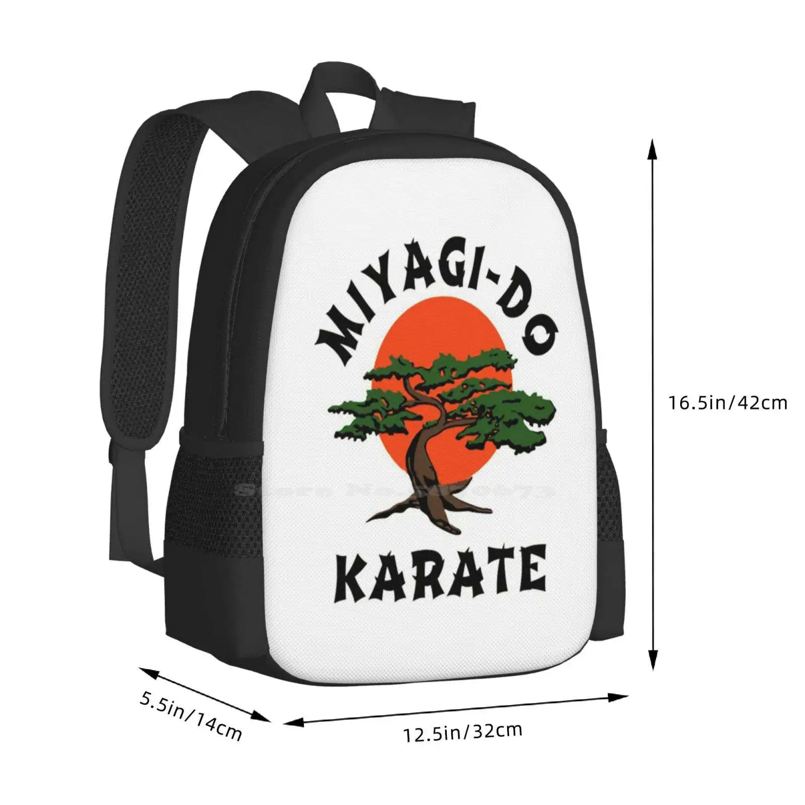 Bolsas escolares de viaje con diseño de patrón Miyagi Do para ordenador portátil, Miyagido Kai Pat Monta Mr Miyagi Karate Kid 2, película, cine, serie de Tv