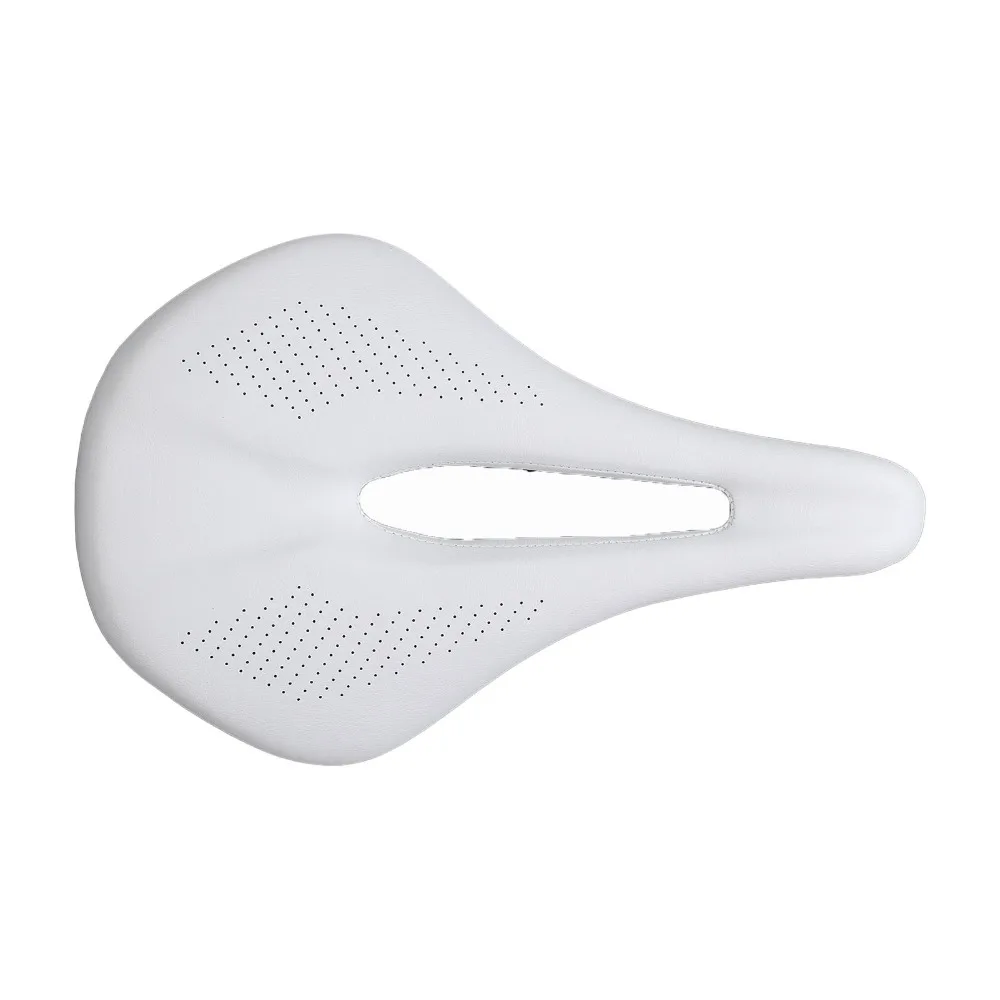 

155mm Width Bike Saddle Lightweight Hollow Bike Seat Cushion Microfiber Leather+Sponge Filling Ergonomic Cycling Saddl Men,Women
