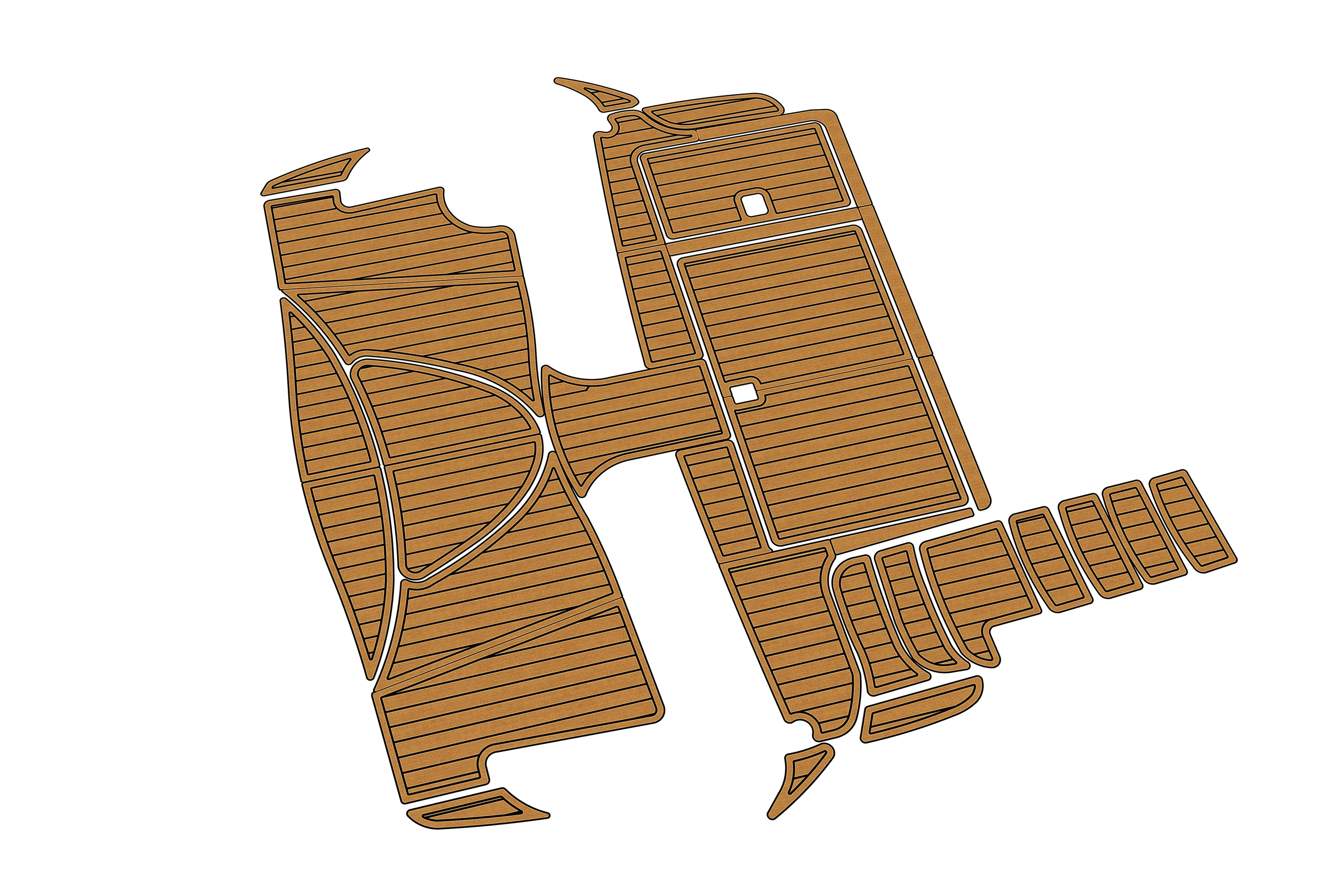 Anti-Skid EVA Faux Teak Self-Adhesive 6mm Boat Decking Pad for 1998-1999 Maxum 4100 SCB Yacht Cockpit Durable Marine Flooring
