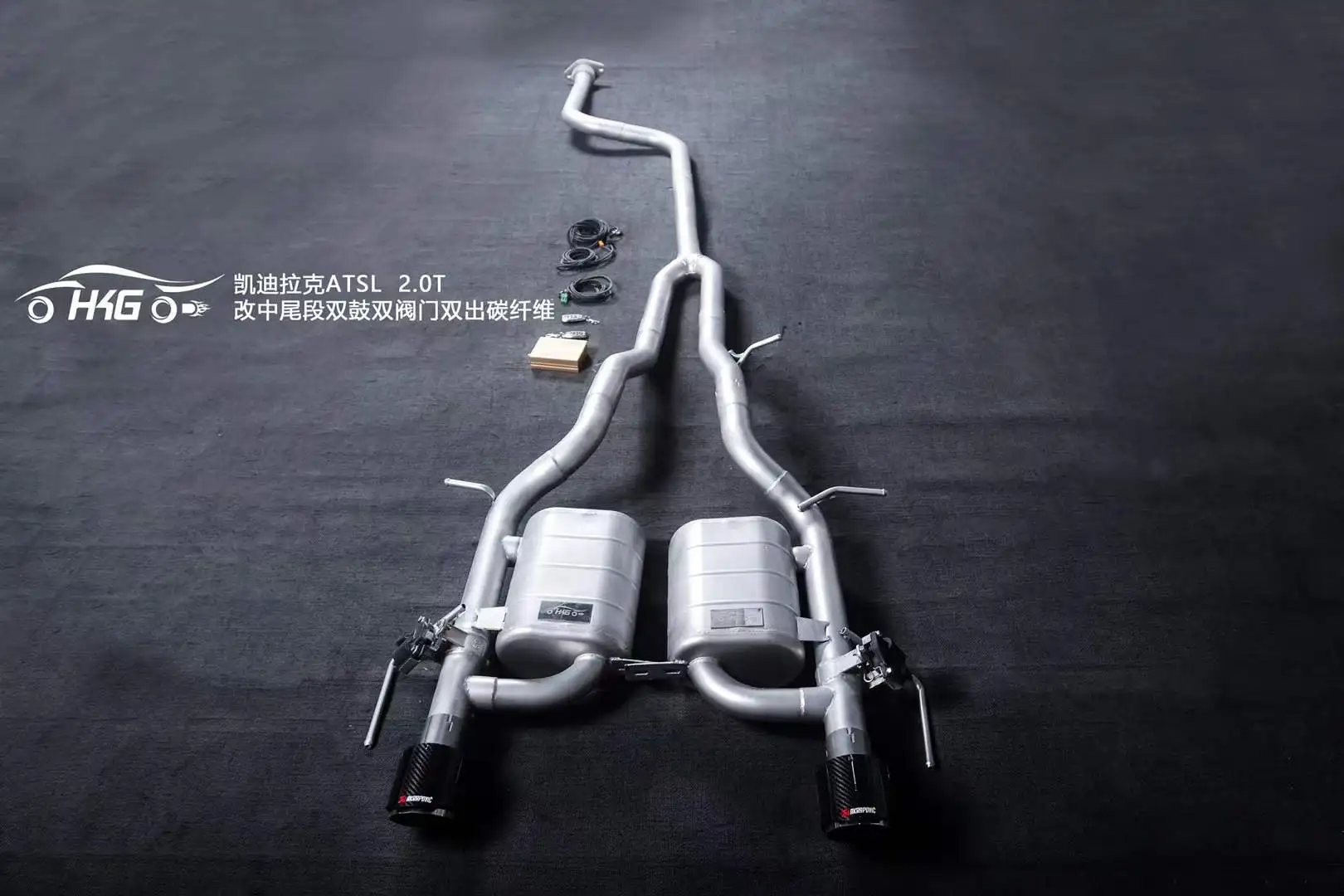 

Выхлоп GFC/подходит для 15+ Cadillac ATS 2.0T Catback, клапан из нержавеющей стали, выхлопная труба с двойным выходом