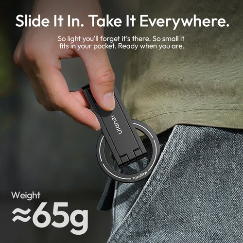 Imagen 2 del producto Ulanzi MA60 trípode magnético plegable para teléfono 0,8 cm soporte magnético ultrafino de doble cara para iphone 16 15 viaje Vlog LiveStream
