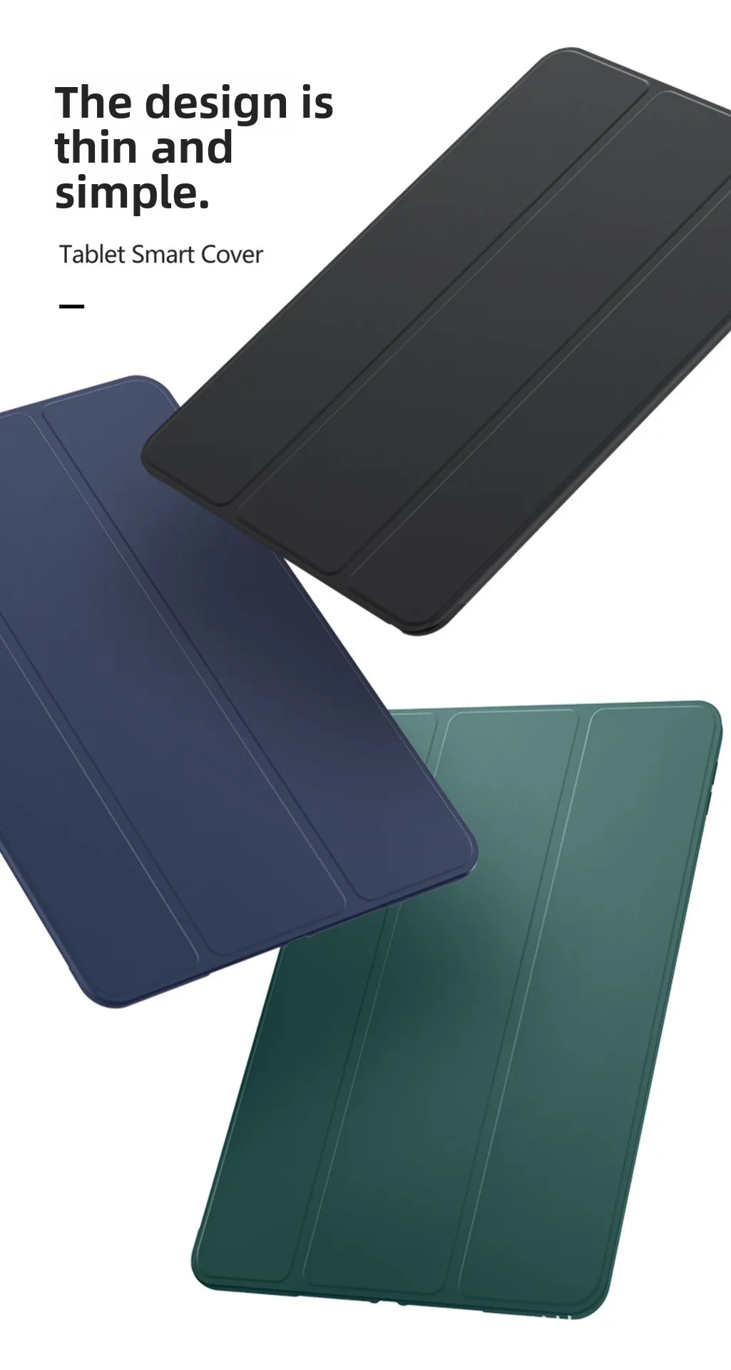 Weiche Silikon-Dreifach-Falthülle für Samsung Galaxy Tab A9 Plus A9 A8 S6 Lite 11 Zoll – Detail 5