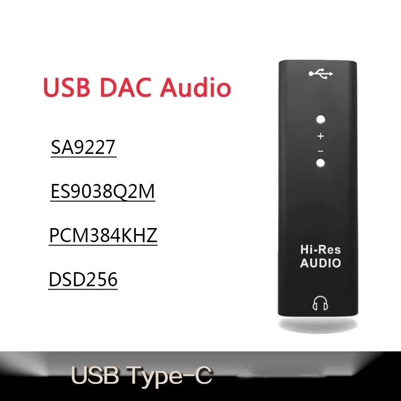 ES9038Q2M headphone amplifier audio USB DAC decoder type-c portable HIFI computer DSD252