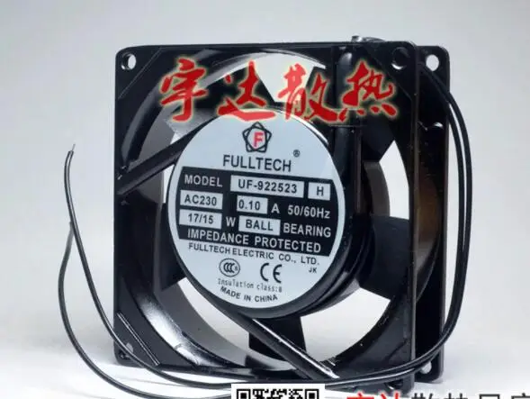 

FULLTECH UF-922523 AC 230V 0.10A 90x90x25mm 2-Wire Server Cooling Fan