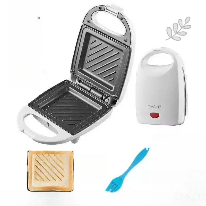 サンドイッチ/パニーニ/ワッフル用の3-in-1朝食メーカー、コンパクトな電気トーストプレス機、学生向けの健康的なスナックメーカー