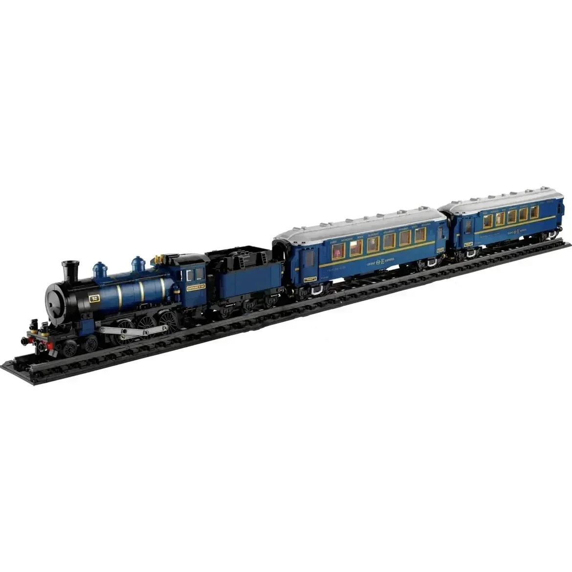 2024 New Express Train Classic 140th Anniversary Luxury Train Locomotive Transport Building Block Model Compatible with 21344