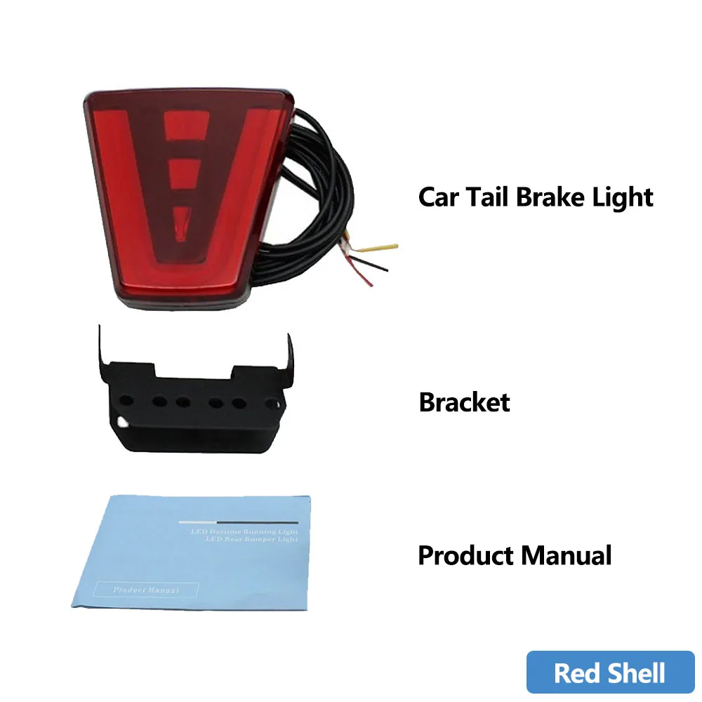 12V F1 Style Led  Red Third Rear Tail Brake Light Warning Stop Fog Lamp Brake Lights Pilot Light For Car SUV JDM BBA Motorcycle