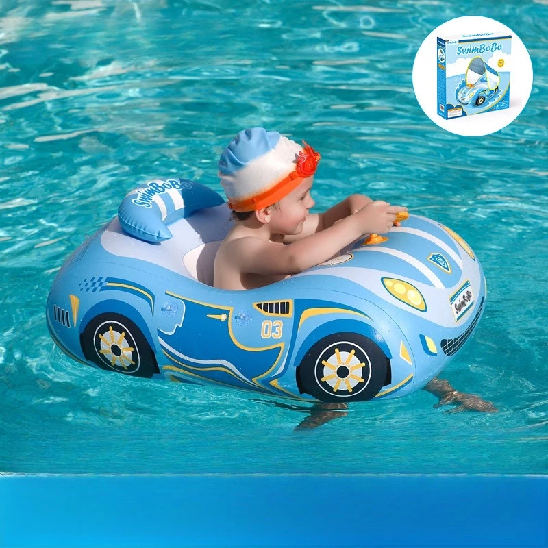 

Надувной круг-сиденье для детей в форме спортивного автомобиля с мини-рулем, детский круг для плавания на открытом воздухе