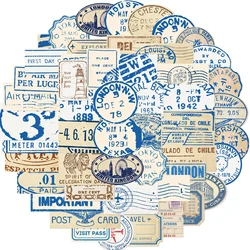 50/100/200PCS Travel Ticket Sticker Retro Style Handbook Material Phone Case Laptop Luggage Decorative Stickers
