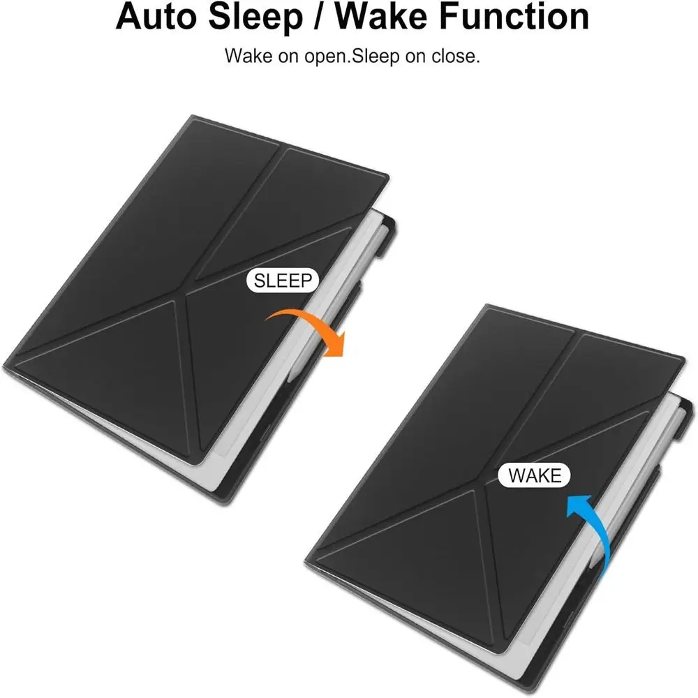 Auto Sleep/Wake 11.8" Tablet Stand Case Foldable Anti-fall Smart Cover Leather Wear Resistant for reMarkable Paper Pro 2024