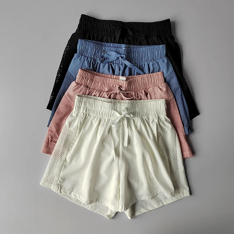 

Sports Shorts Women Casual Anti-exposure Loose Yoga High Waist Drawstring Breathable Quick-drying Running Fitness Shorts