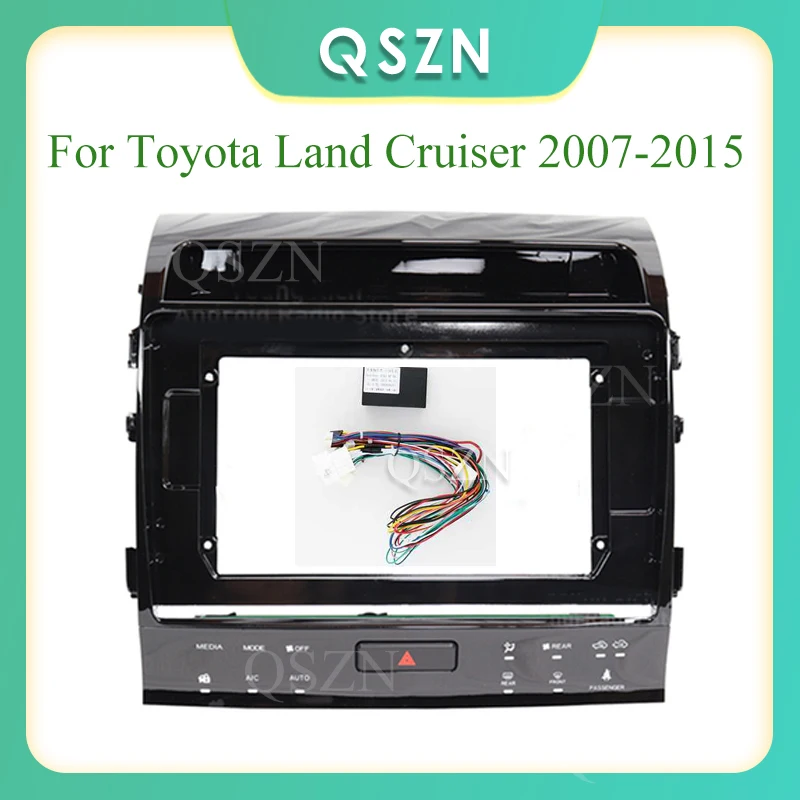 10 inch For Toyota Land Cruiser 2007-2015 Frame Audio Adaptor Dash Trim Kits Facia Panel Radio Player screen