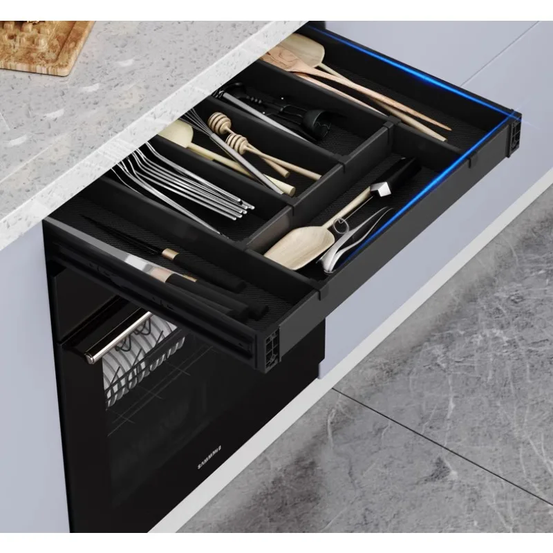 

Kitchen Cabinets Shelves Ultra-thin Tool Pumping Modification Dishwasher Above Drawer Storage Box Chopsticks Knives