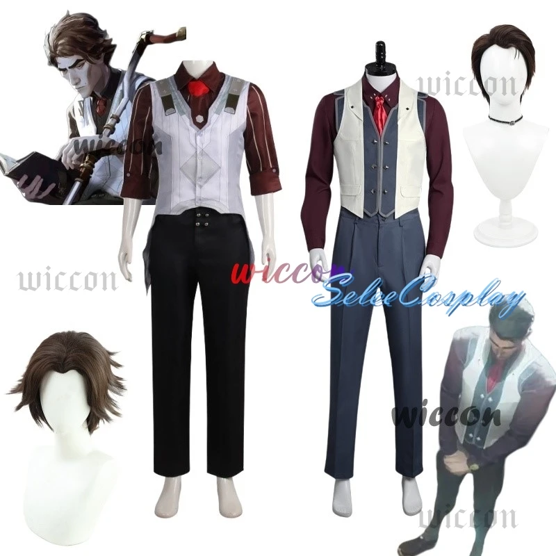 Arcane2 LOL Jayce Viktor Cosplay Costume Shirt Vest Pnats Wig Outfits Fantasia Men Boys Halloween Carnival Party Disguise Cloth