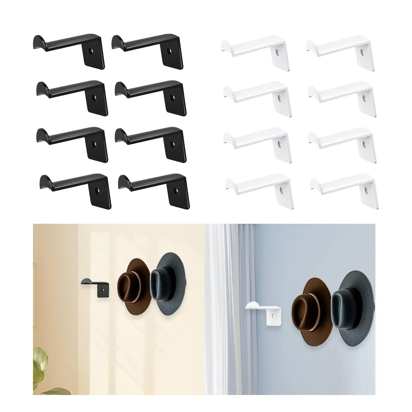 

8-компонентные крючки для шляп на стену, современные вешалки для бейсболок для мужчин, шкаф, спальня