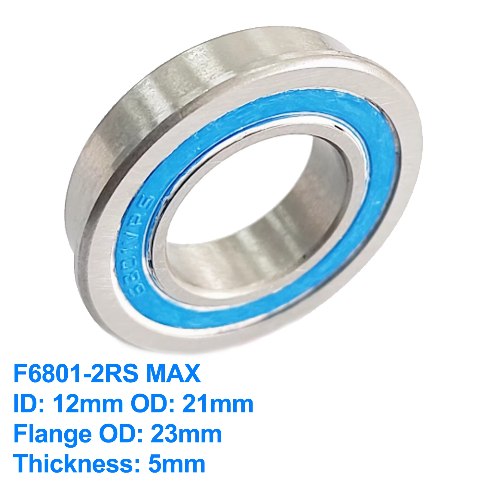 F6801-2RSE MAX Bearing 12x21x23x5 12x21x23x6x5 mm Full Balls Bicycle Pivot Repair Parts 6801E-VRS Ball Bearings 6801-2RS MAX