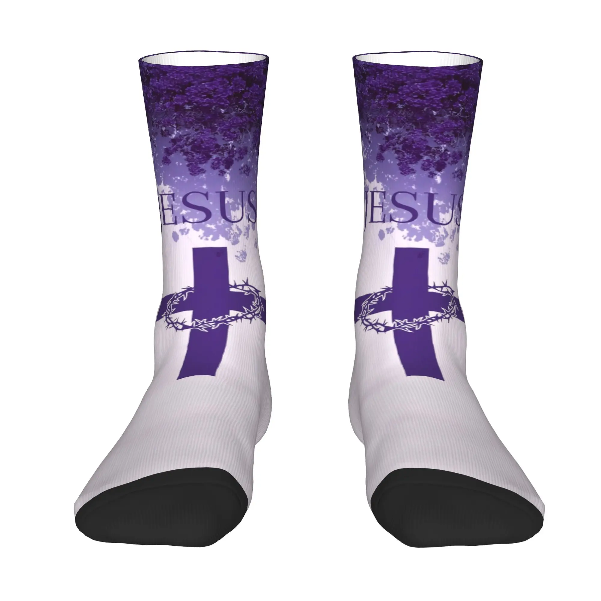 Custom Jesus Men's Crew Socks Unisex Novelty 3D Printing  Dress Socks