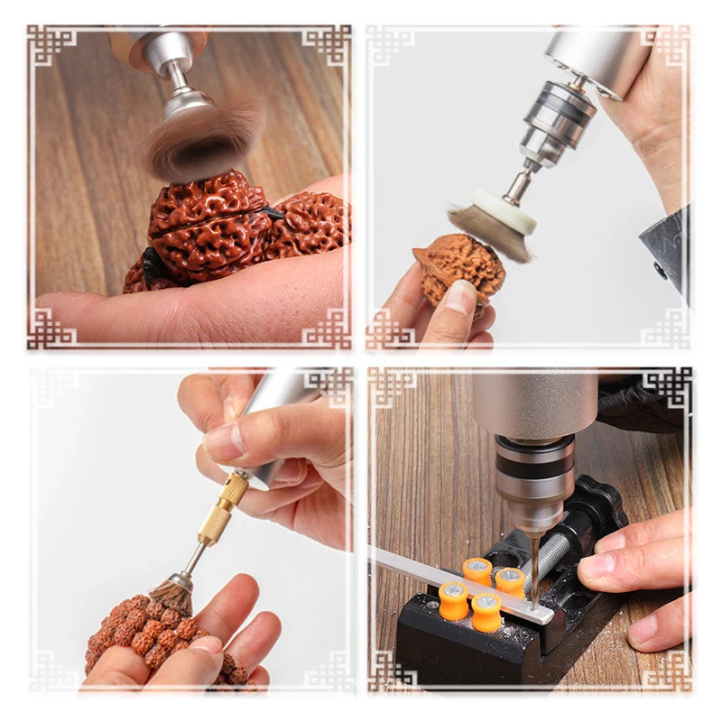 Электрическая щетка Wenwan King Kong Bodhi, машина для полировки целлюлозной пластины из грецкого ореха, машина для изготовления бисера, автоматическая машина для игры на кисточках