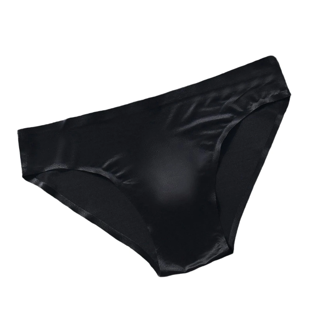 Men Thin Seamless Ice Silk Briefs Stretch Underwear 3D Bulge Pouch Solid Low-rise Bikini Extreme Men's Panties Very Hot Lingerie