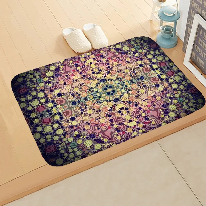 Geometric abstract floor mats bathroom door absorbent floor mats home decoration living room entrance entrance carpet