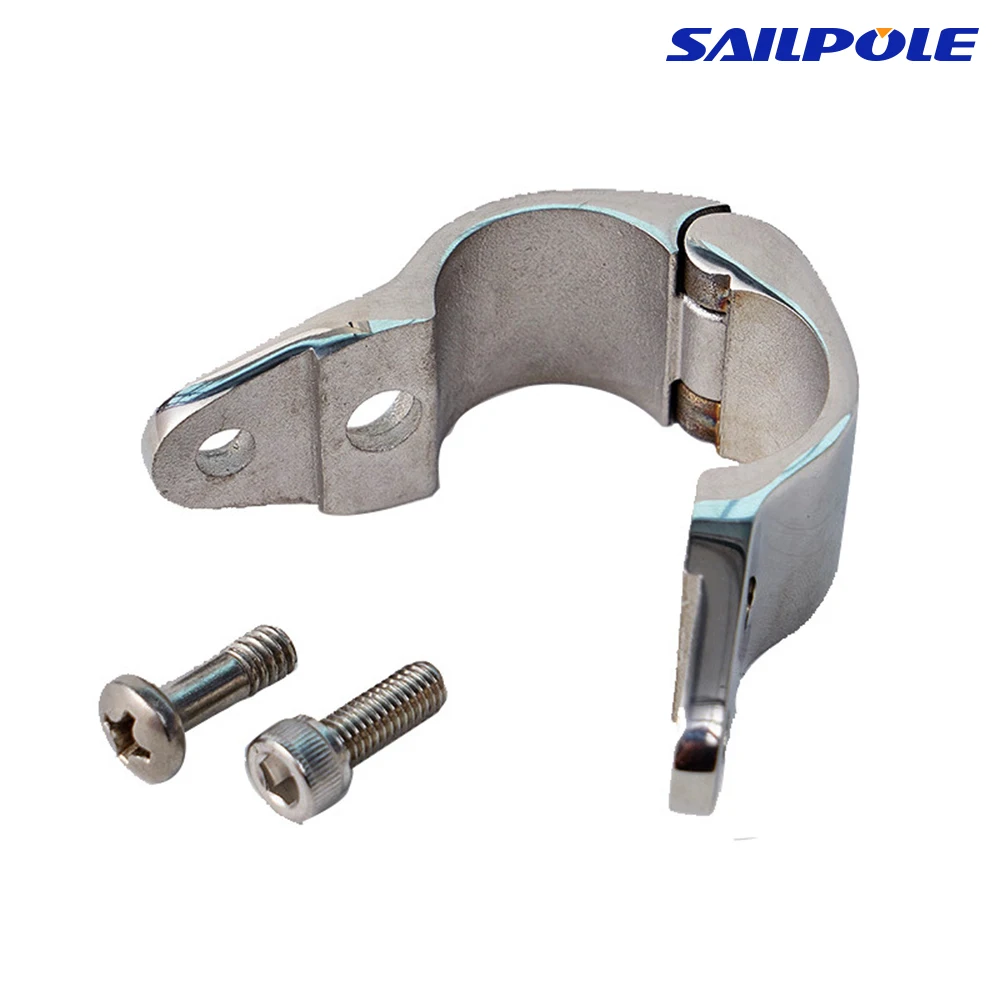 Pipe clamps 316 Stainless Steel for Boat Bimini Top Hinged 20mm 22mm 25mm 30mm 32mm Jaw Slide Marine with pin screw option