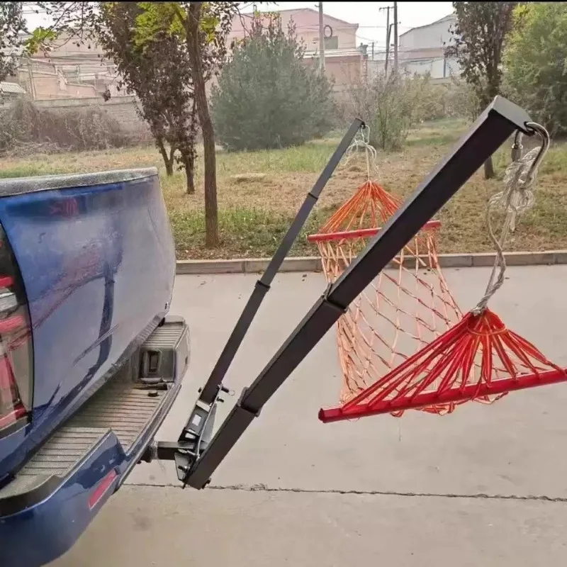 Portable Adjustable Car Hammock Stand, Outdoor Camping Self‑Driving Travel Hammock for Vehicle Adventure
