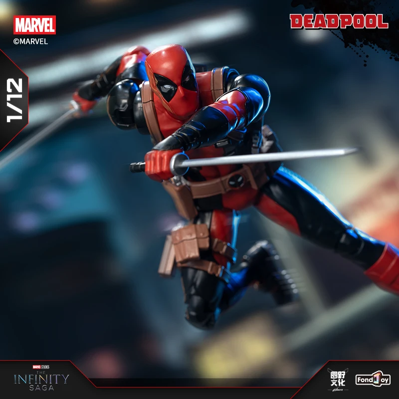 Fondjoy New Original Deadpool Figure Comic Deadpool Figures Detective Comics 1/12 Abs Model Kit Joint Movable Kids Toy Gifts