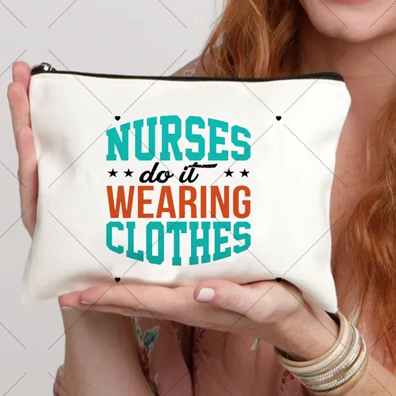 

Подарочные косметички для медсестер на день рождения, туалетные сумки с принтом медсестры, декоративный органайзер, женская повседневная косметичка
