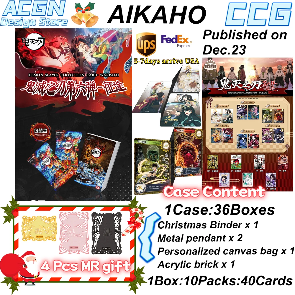 

Оптовая продажа, новинка 2025 года, AIKAHO Monkey Demon Slayer, шестая пуля - Рождественский подарок для путешествий, коллекционные карты ACG TCG CCG