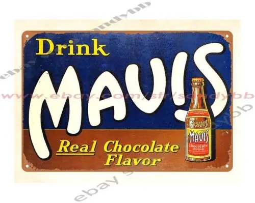 1 pcs,Mavis Chocolate Drink metal tin sign nostalgic  metal dorm  room  wall decor