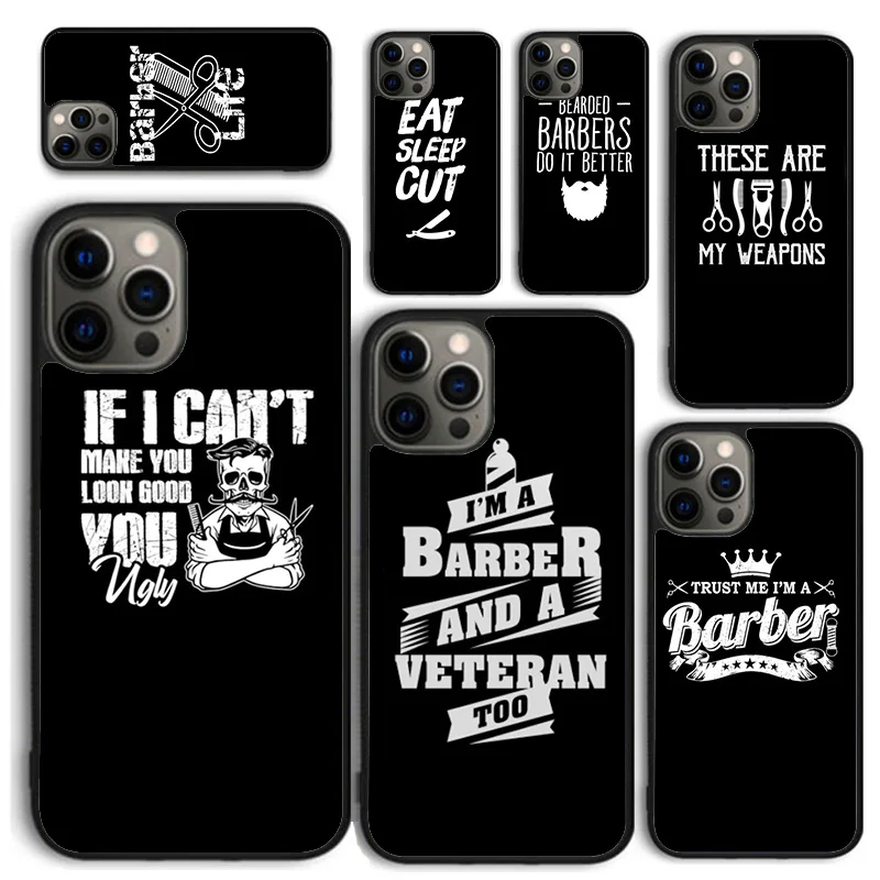 Barber Funny Vintage Classic Barber Retro Distressed Phone Case for iPhone 16 15 14 12 13 mini PLUS X XS XR 11 PRO MAX