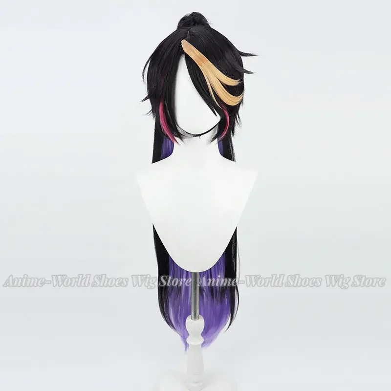 VTuber Shu Yamino Cosplay Wig 110cm Long Straight Ponytail NIJISANJI Synthetic Hair Youtuber Virtual Idol Headwear
