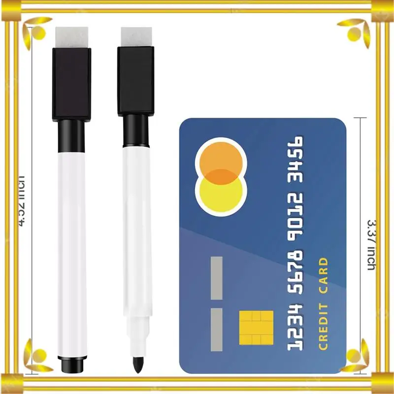 قلم سبورة بيضاء مغناطيسي قابل للمسح، 48 عبوة من علامات السبورة البيضاء مع غطاء ممحاة