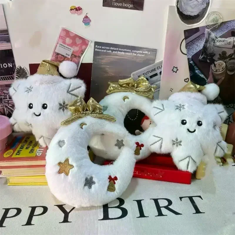 

1/2 PCS Cute Fun Snowflake Moon Plush Toys Stuffed Doll Keychain Bag Pendant Couple Keyring Christmas Gift Girly Home Decoration
