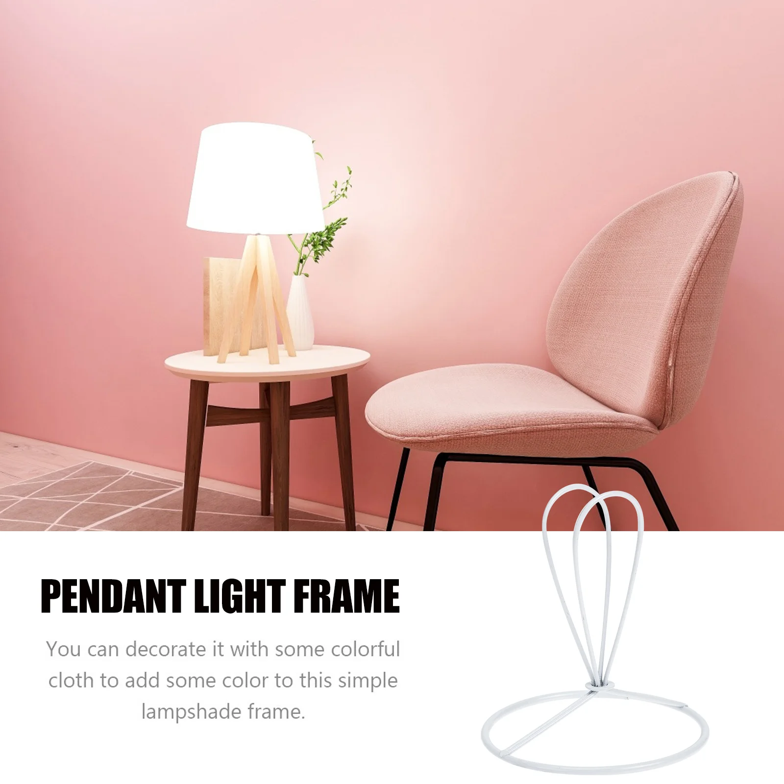 4 Pcs Lamp Holder Clamp Bubble Shade Light Cage Guard DIY Ring Frame Lampshade for Table Iron Wire Metal Support