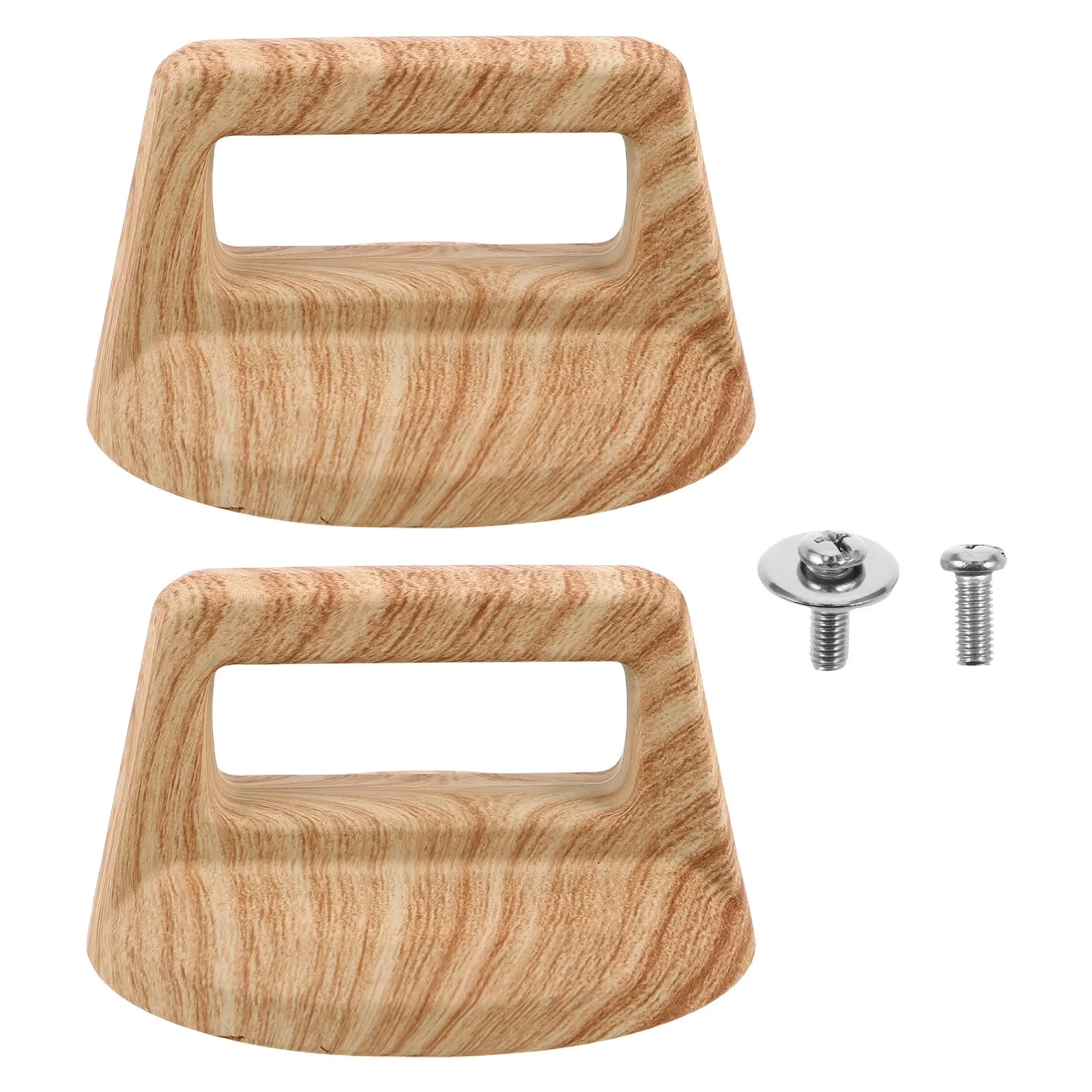 

2Pcs Pot Lid Handle Universal Replacement Wood Grain Design Heat-Resistant Anti-Scalding for Kitchen Pots