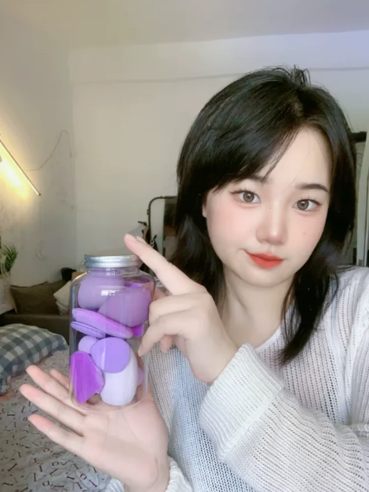 메이크업 에그 메이크업 에그 물방울 독립 포장 파우더 없음 대각선 컷 메이크업 에그 파우더 퍼프 건식 및 습식 겸용 2025년 신제품